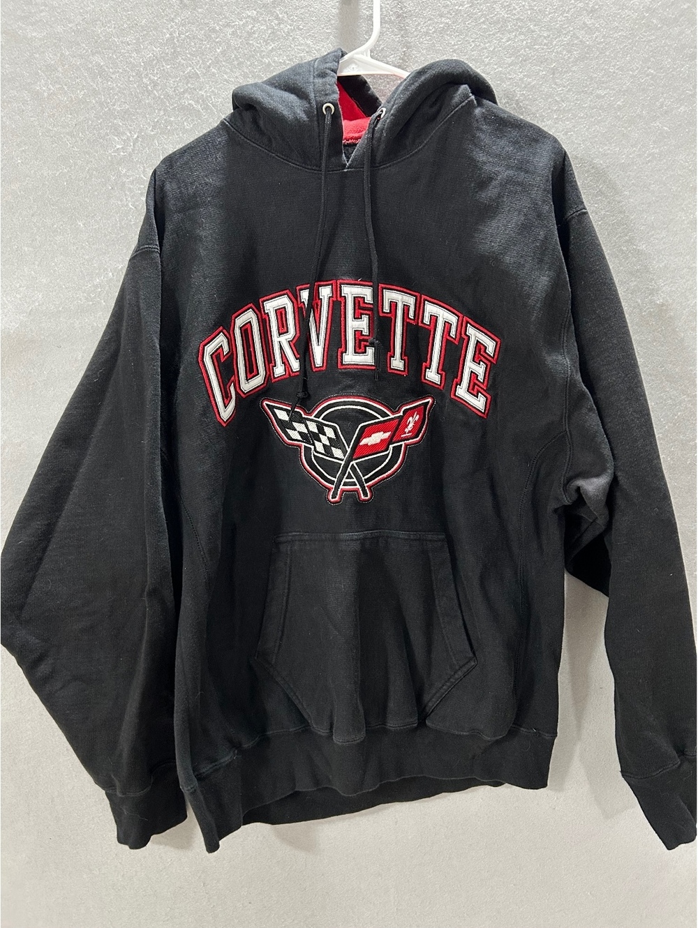 Corvette Steve & Barry's Sweatshirt Hoodie GM Licensed Embroidered Vintage Sz L